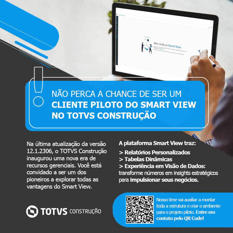 Imagem convite do Smart View no TOTVS Construção