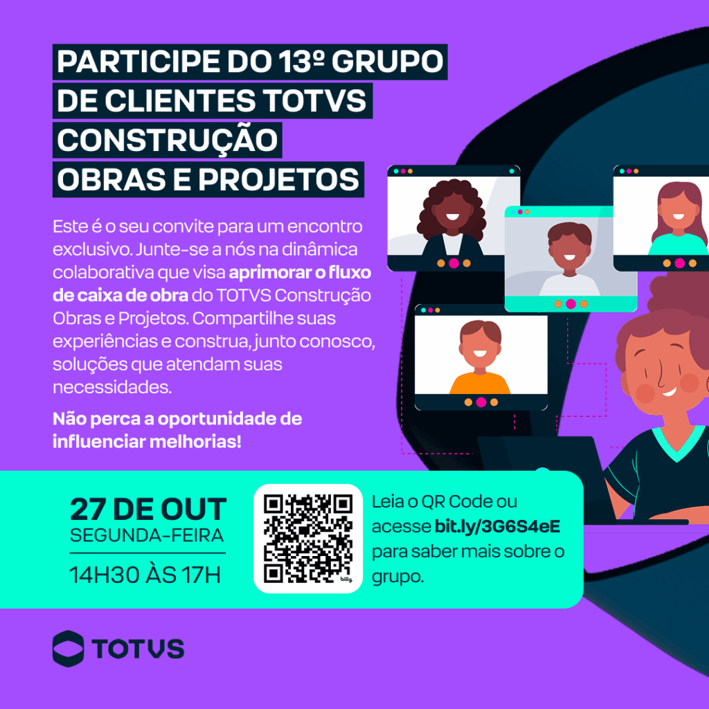 Imagem de convite para o 13º GRUPO DE CLIENTES TCOP, com as principais informações contidas nesta publicação.
